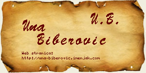 Una Biberović vizit kartica
